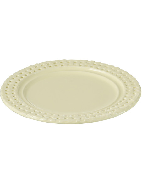 Assiette Ronde à dessert Gourmandise en Céramique Jaune - 1