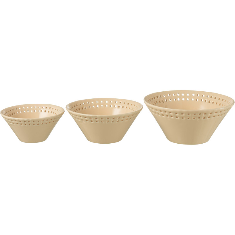 Bol pour apéritif Gourmandise en Céramique Pêche (Lot de 3) - 2