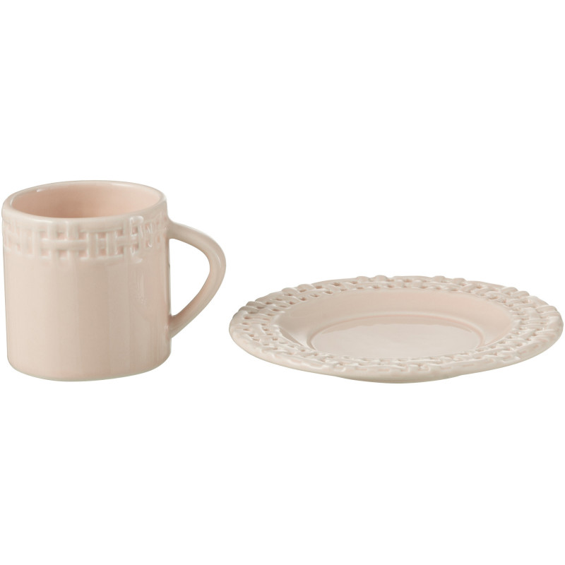 Tasse à thé Gourmandise en Céramique Rose J-Line - 3