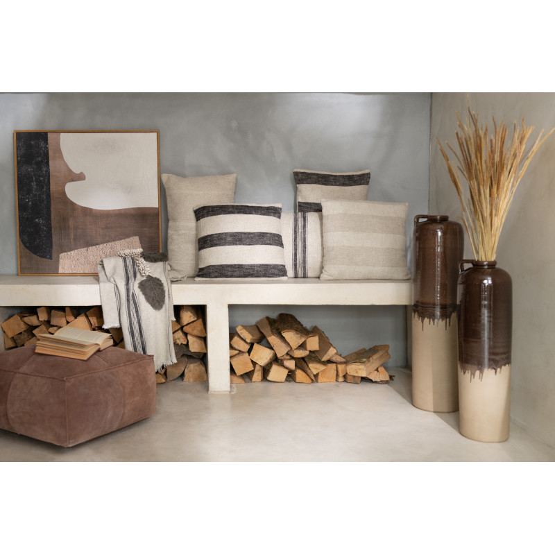 Vase Amphore XL Handle Hauteur 70 cm en Céramique Marron - 3