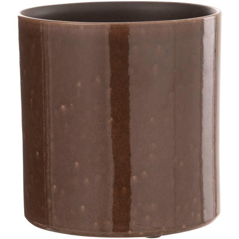 Cache-pot en Céramique Marron Flek Diamètre 16 cm - 1