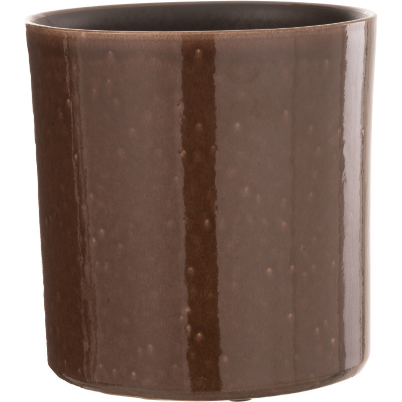 Cache-pot en Céramique Marron Flek Diamètre 21 cm - 1