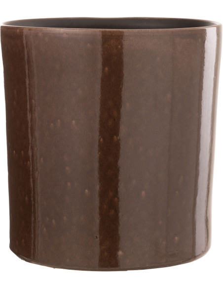 Cache-pot en Céramique Marron Flek Diamètre 25 cm - 1