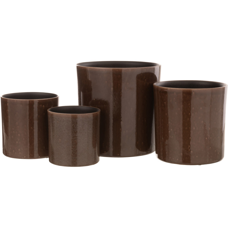 Cache-pot en Céramique Marron Flek Diamètre 25 cm - 2
