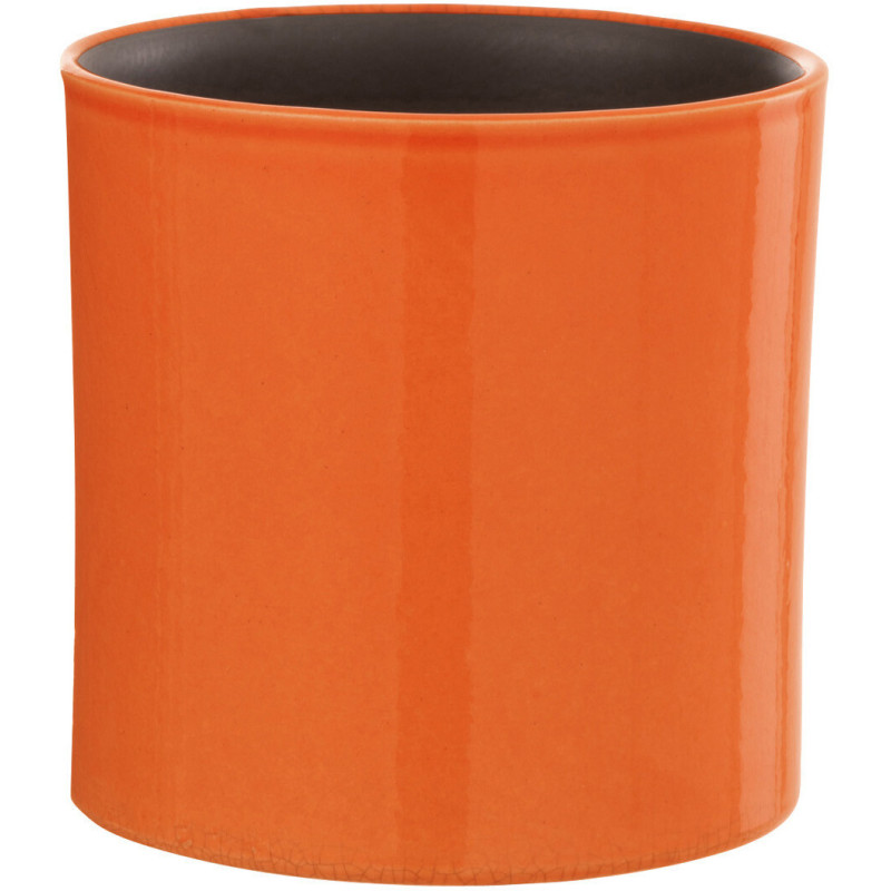 Cache-pot en Céramique Orange Flek Diamètre 14 cm - 1