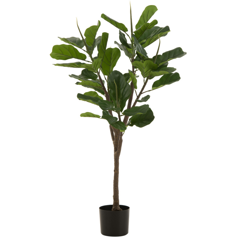 Plante artificielle Ficus Hauteur 130 cm en Plastique Vert Avec pot - 1
