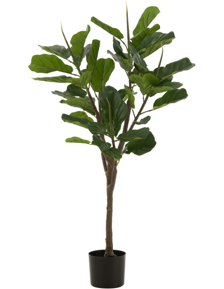 Plante artificielle Ficus Hauteur 130 cm en Plastique Vert Avec pot - 1