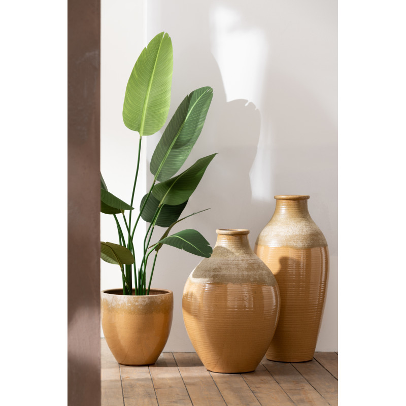 Plante artificielle XL Oiseau de paradis Strelitzia Hauteur 165 cm en Plastique Vert Avec pot - 4