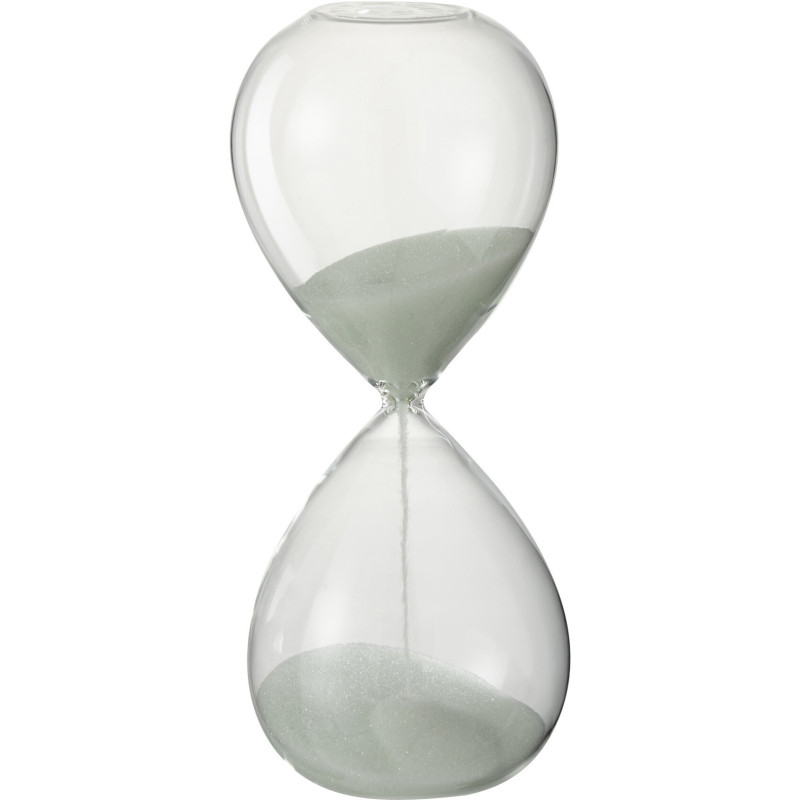 Sablier décoratif Hauteur 20 cm Sandano en Verre Transparent Sable Blanc - 1