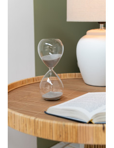Sablier décoratif Hauteur 20 cm Sandano en Verre Transparent Sable Gris - 2