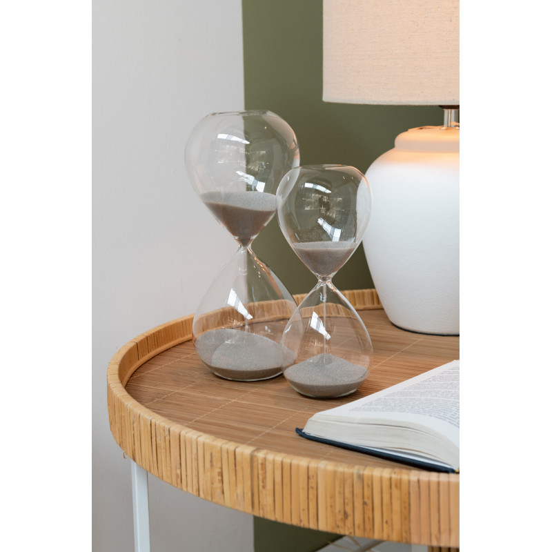Sablier décoratif Hauteur 20 cm Sandano en Verre Transparent Sable Gris - 3