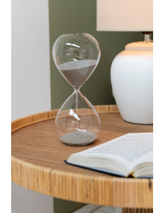 Sablier décoratif Hauteur 25 cm Sandano en Verre Transparent Sable Gris - 2