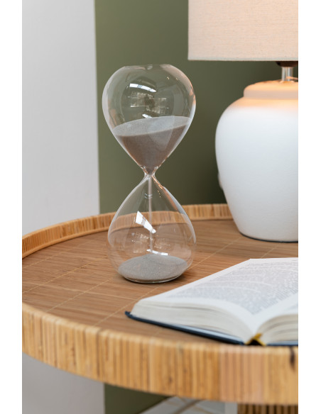 Sablier décoratif Hauteur 25 cm Sandano en Verre Transparent Sable Gris - 2