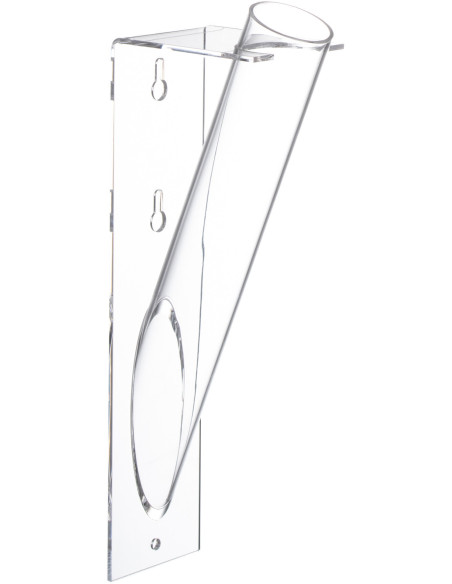 Vase mural Cylindrique Fantom Hauteur 40 cm en Acrylique Transparent - 1