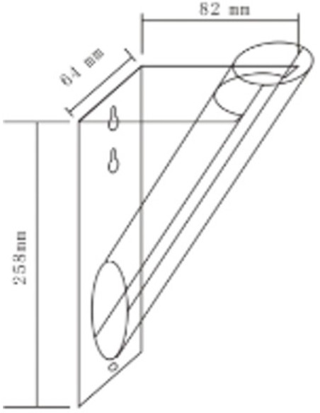 Vase mural Cylindrique Fantom Hauteur 40 cm en Acrylique Transparent - 3