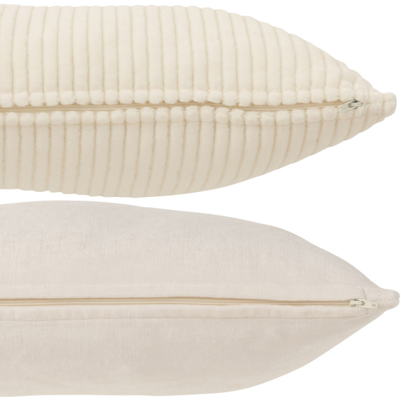 Coussin Carré Klims 45x45 en Coton Blanc Effet velours (Lot de 2) - 2