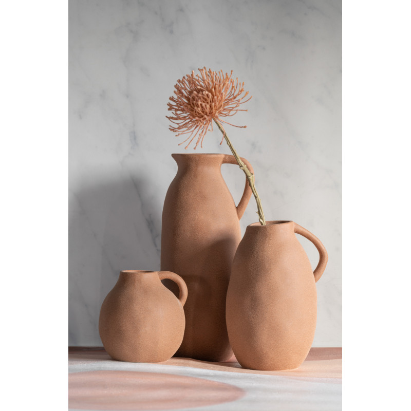 Vase Amphore Bloomy Hauteur 35 cm en Céramique Marron - 2