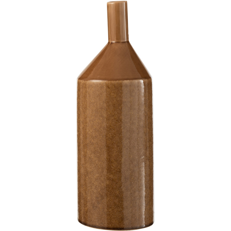 Vase Bouteille Mavida Hauteur 40 cm en Céramique Marron - 1