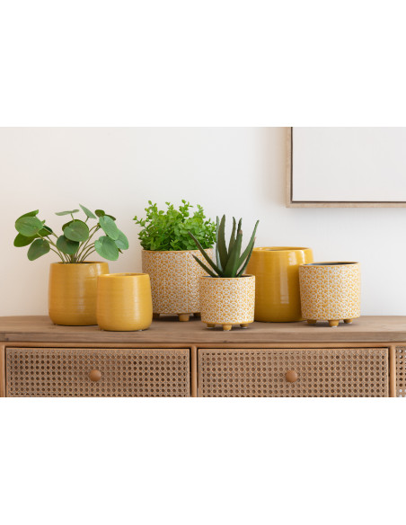 Cache-pot en Céramique Ocre Thelma Diamètre 14 cm - 2