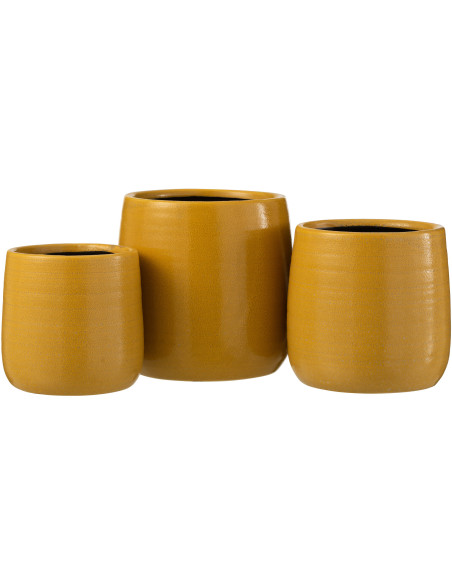 Cache-pot en Céramique Ocre Thelma Diamètre 16 cm - 3