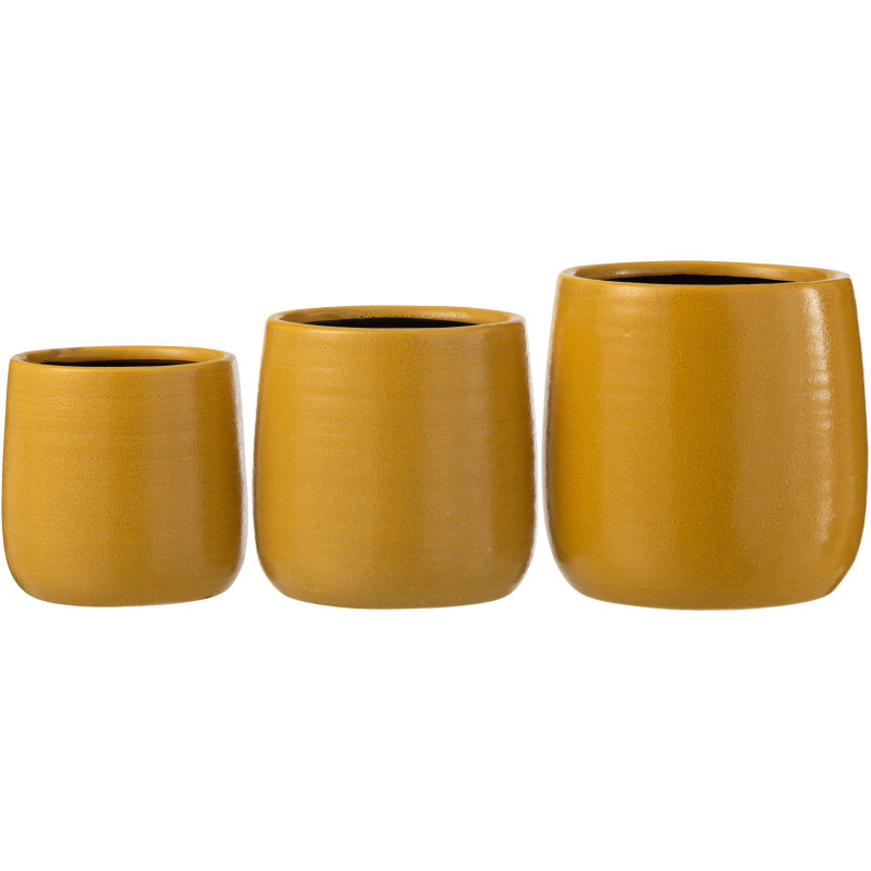 Cache-pot en Céramique Ocre Thelma Diamètre 16 cm - 4