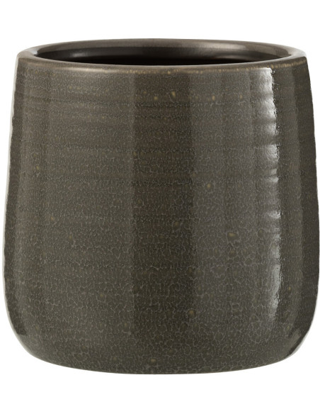 Cache-pot en Céramique Gris Thelma Diamètre 12 cm - 1