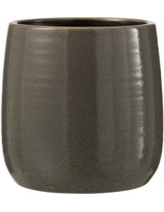 Cache-pot en Céramique Gris Thelma Diamètre 16 cm - 1