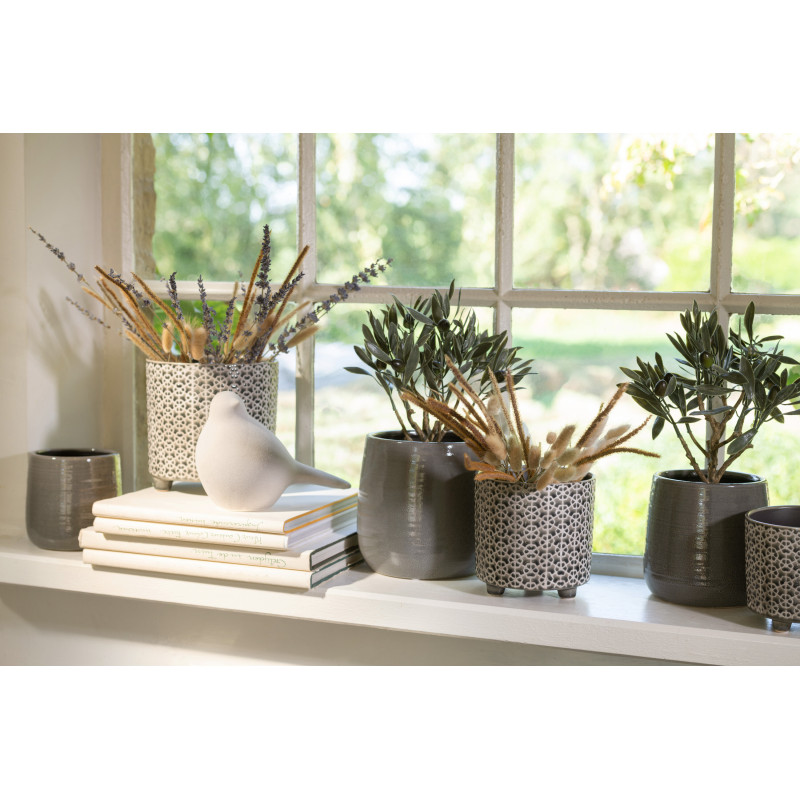 Cache-pot en Céramique Gris Thelma Diamètre 16 cm - 2