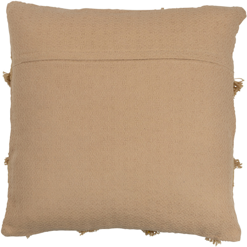 Coussin Carré Trivose 45x45 en Polyester Beige Avec franges - 2