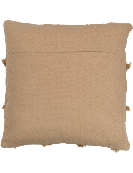 Coussin Carré Trivose 45x45 en Polyester Beige Avec franges - 2