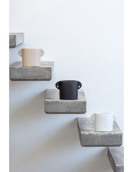 Cache-pot en Céramique Blanc Renaissance Diamètre 8 cm - 2