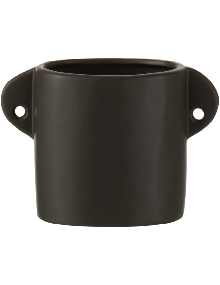 Cache-pot en Céramique Noir Renaissance Diamètre 8 cm - 1