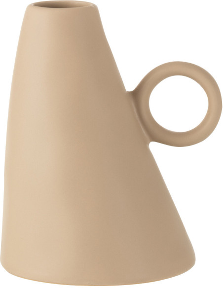 Vase Conique Renaissance Hauteur 15 cm en Céramique Beige - 1