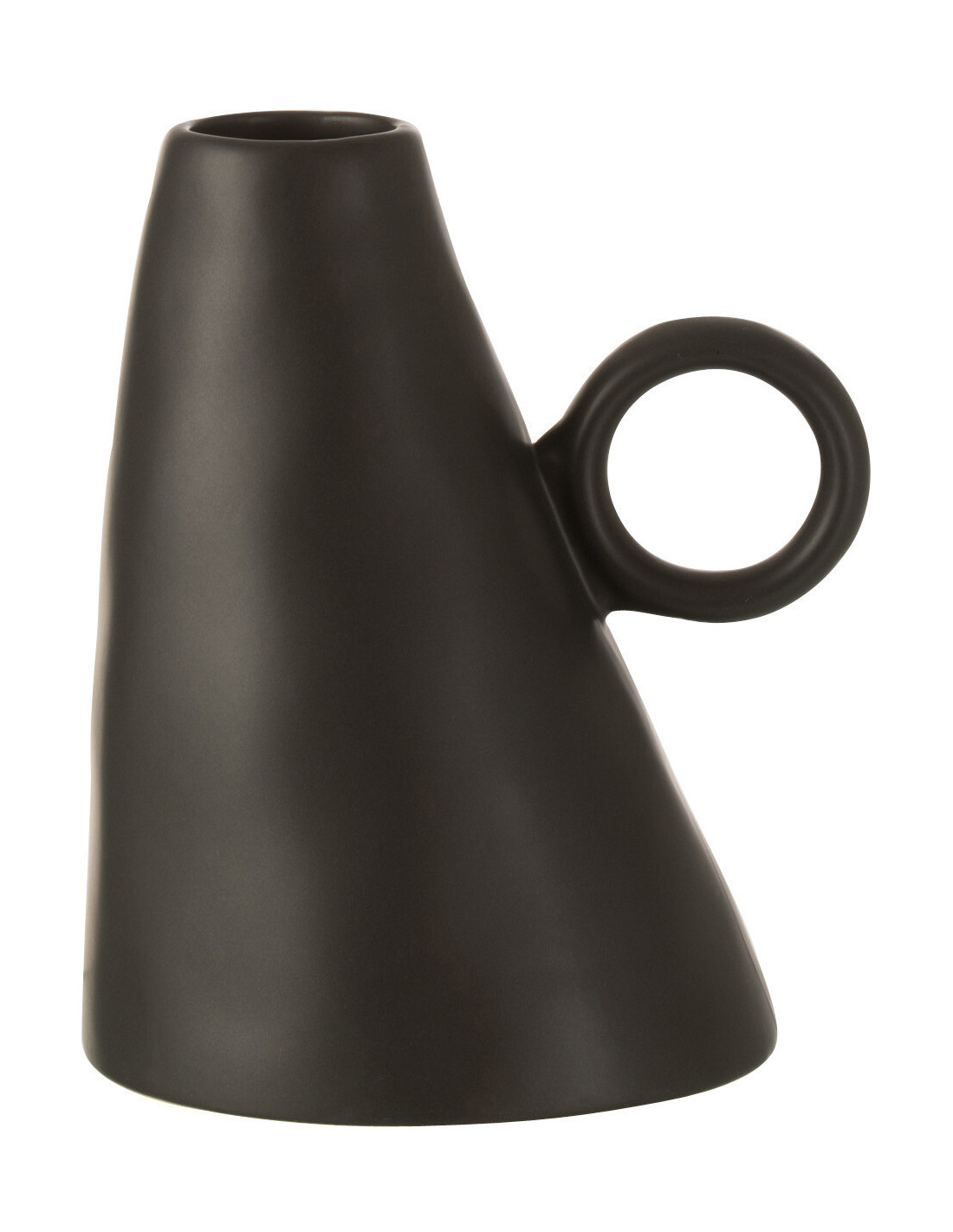 Vase Conique En Céramique Blanche 6x22 Cm - Petit Vase à Bourgeons, Décoration Maison, Mariage, Bureau
