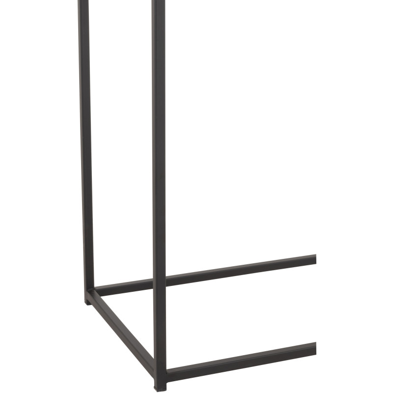 Console Rectangulaire 1 étagère Zigzag en Bois Naturel Métal Noir - 5