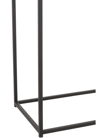 Console Rectangulaire 1 étagère Zigzag en Bois Naturel Métal Noir - 5