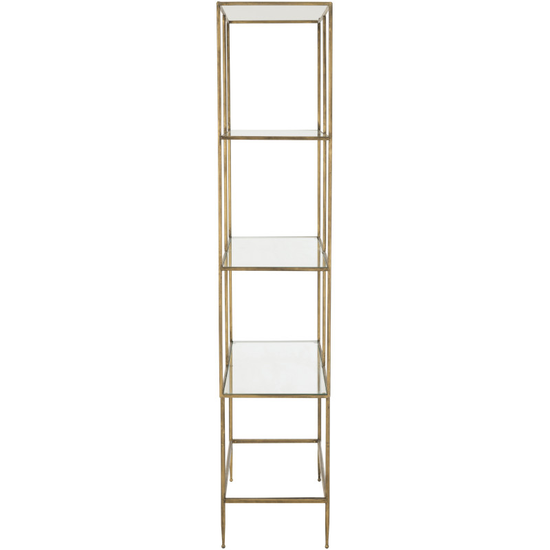 Étagère 3 niveaux April en Métal Doré Verre J-Line - 4