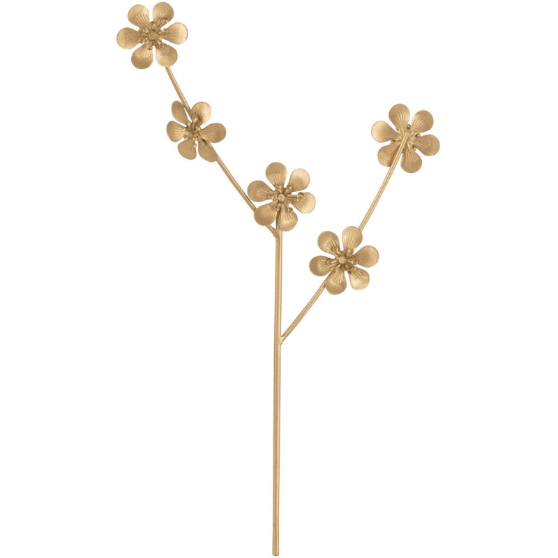 Fleurs déco sur branches Joviani en Métal Doré - 1