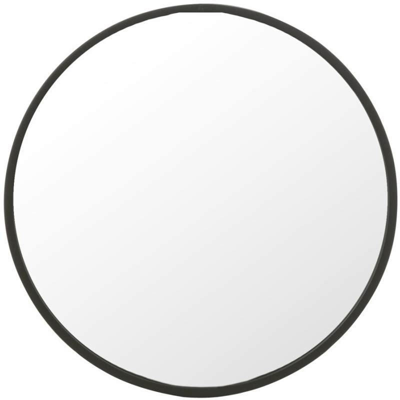 Miroir Mural Rond Circla en Métal Noir mat - 1