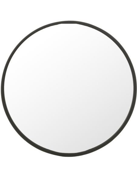 Miroir Mural Rond Circla en Métal Noir mat - 1