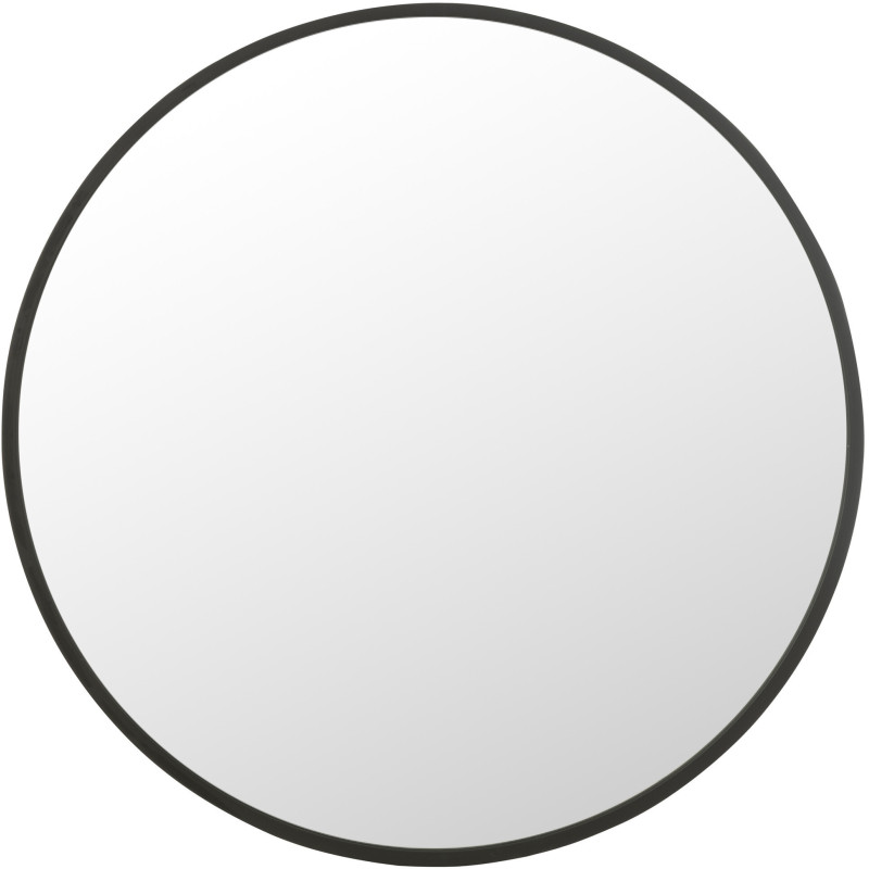 Miroir Mural Rond XXL Circla en Métal Noir mat J-Line - 1