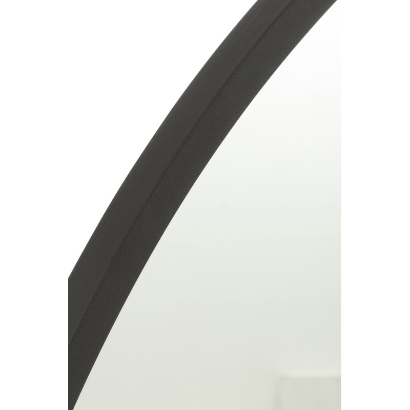 Miroir Mural Rond XXL Circla en Métal Noir mat J-Line - 2