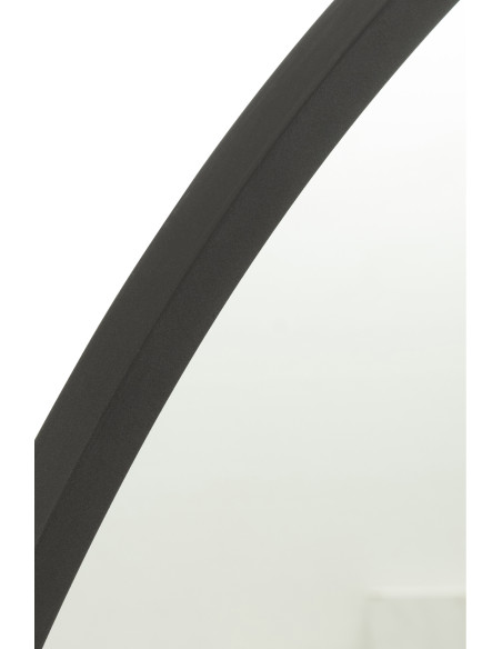 Miroir Mural Rond XXL Circla en Métal Noir mat J-Line - 2