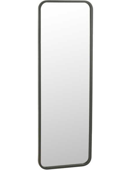 Miroir Mural Rectangulaire Veikko en Métal Noir mat - 1