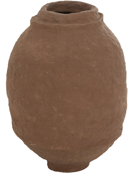 Vase Ovale XXL Chad Hauteur 100 cm en Papier maché Marron - 1