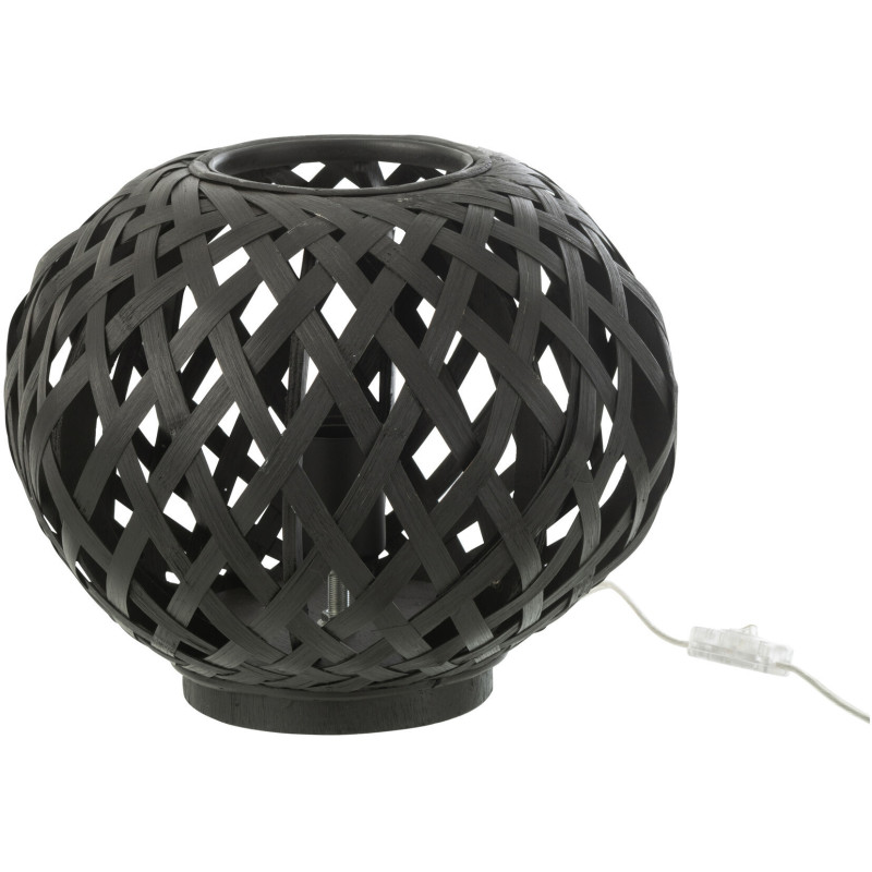 Lampe à poser Gisna en Bambou Noir - 1