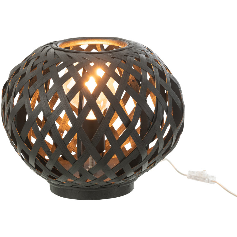 Lampe à poser Gisna en Bambou Noir - 2