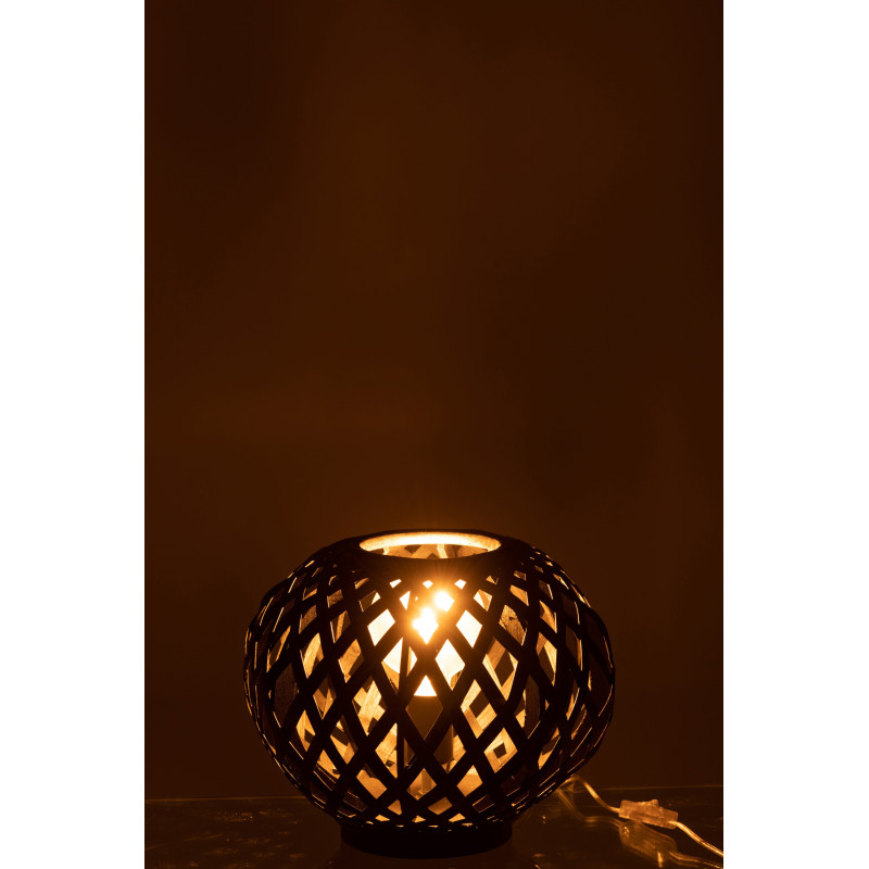 Lampe à poser Gisna en Bambou Noir - 3