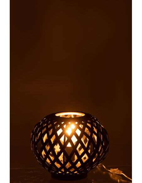Lampe à poser Gisna en Bambou Noir - 3