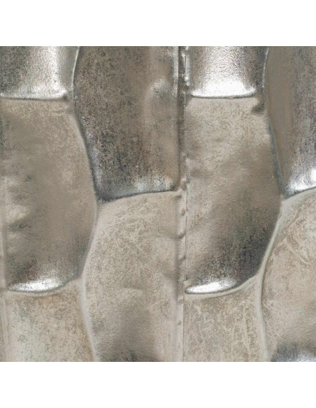 Cache pot haut moderne XL Rond Hauteur 51 cm en Métal Argenté Quendyl - 3